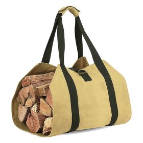 Firewood Oxford Fabric Carrying Bag Heavy Duty Log Carrier Fire Wood Holder Bag with Hook and Loop Closure- Log Tote for Fireplace and Outdoors