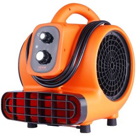 VEVOR Floor Blower, 1/4 HP, 1000 CFM Air Mover for Drying and Cooling, Portable Carpet Dryer Fan with 4 Blowing Angles and Time Function