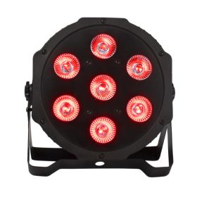 18W 7 LED RGBW UV 6in1 Par Light Plastic Stage DJ Strobe Beam Light Show Decor SHE-FP0718F