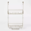 Over the Door Round Wire Shower Caddy Matte Satin