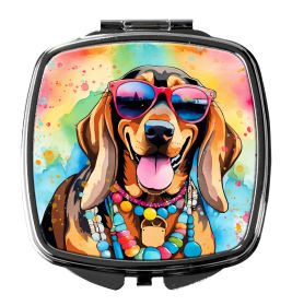 NEW Doberman Pinscher Hippie Dawg Compact Mirror Decorative Travel Makeup Mirror for Women Girls Gifts Pocket Makeup Mirror Folding Handheld