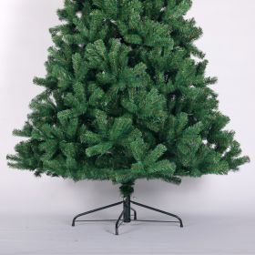 Artificial Christmas Tree Full Natural Spruce PVC Fir Tree 7.5ft Foldable Metal Stand Unlit Green