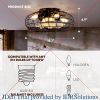 Ceiling Fan, with Lights, 16 Inch Caged Ceilings Fan Lights Remote Control Small Industrial Ceiling Fan Light, Ceiling Fan