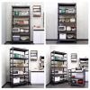 63"H Garage Shelving Bookshelf Kitchen Storage Rack with Wheels