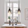 Industrial Black Pendant Light Metal Cage Pendant Lights Dining Room Hanging Lighting for Kitchen Island Living Room Bedroom Entryway Barn Farmhouse