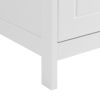 Bathroom Storage Cabinet, Cabinet with Two Doors and Drawers, Adjustable Shelf, MDF Board, White