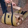 Firewood Oxford Fabric Carrying Bag Heavy Duty Log Carrier Fire Wood Holder Bag with Hook and Loop Closure- Log Tote for Fireplace and Outdoors