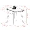 Moreno Round Drop Leaf Dining Table; Black