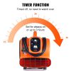 VEVOR Floor Blower, 1/4 HP, 1000 CFM Air Mover for Drying and Cooling, Portable Carpet Dryer Fan with 4 Blowing Angles and Time Function