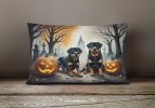 Spooky Halloween Throw Pillow Throw Pillow for Indoor Couch Bed Outdoor Patio Washable, Rottweiler 2062,12Hx16W