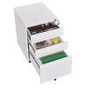 3-Drawer Mobile File Cabinet with Lock, Office Storage Filing Cabinet for Legal/Letter Size