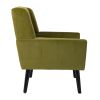 Modern Soft Velvet Material Ergonomics Accent Chair Living Room Chair Bedroom Chair Home Chair With Black Legs For Indoor Home