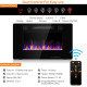 30-Inch Recessed Ultra Thin Electric Fireplace Heater with Glass Appearance