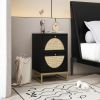 2 Drawer side table, Display Rack for Bedroom and Living Room, Nightstand Side Table Bedroom Storage Drawer Bedside End Table