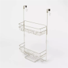 Over the Door Round Wire Shower Caddy Matte Satin