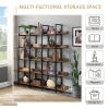 [VIDEO] 5 Tier Bookcase Home Office Open Bookshelf, Vintage Industrial Style Shelf with Metal Frame, MDF Board