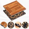 27pcs Wood Interlocking Deck Tiles 11.8"x11.8", Waterproof Flooring Tiles for Indoor and Outdoor