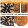 27pcs Wood Interlocking Deck Tiles 11.8"x11.8", Waterproof Flooring Tiles for Indoor and Outdoor