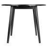 Moreno Round Drop Leaf Dining Table; Black