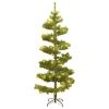 Swirl Pre-lit Christmas Tree with Stand Green 6 ft PVC