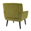 Modern Soft Velvet Material Ergonomics Accent Chair Living Room Chair Bedroom Chair Home Chair With Black Legs For Indoor Home