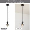 Industrial Black Pendant Light Metal Cage Pendant Lights Dining Room Hanging Lighting for Kitchen Island Living Room Bedroom Entryway Barn Farmhouse