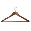 Solid Walnut Wood Suit Hangers for Adult, 60 Pack