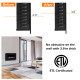 30-Inch Recessed Ultra Thin Electric Fireplace Heater with Glass Appearance