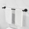 Bathroom Hardware Set; Thicken Space Aluminum 6 PCS Towel bar Set- Matte Black 24 Inches Wall Mounted