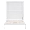 Queen Size Murphy Bed Wall Bed with Shelves,White