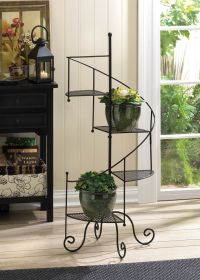 Metal Staircase Plant Stand - Decorative Indoor Outdoor Flower Pot Holder