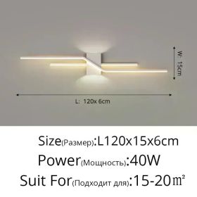 Modern Minimalist LED Wall Lamp Foyer Indoor Bedroom Study Room Living Room TV Background Wall Decorative Light (Body Color: White light, Lampshade Color: A White 120cm)