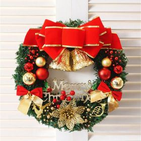 30/40/50/60Cm Christmas Decoration; Simulation Wreath Window Door Hanging Christmas Shopping Mall Scene Layout Props (Style: bell-30cm)